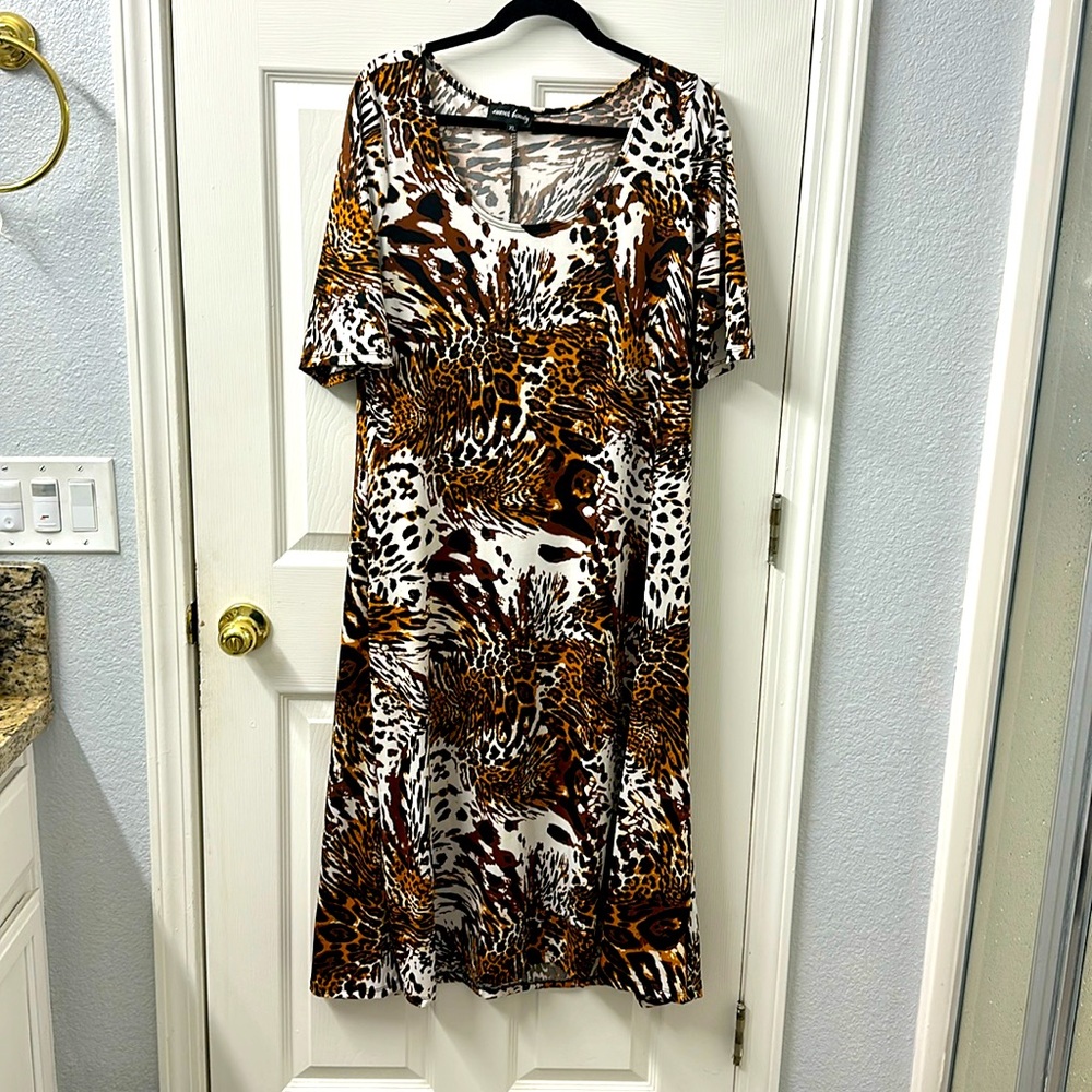 Animal leopard print dress